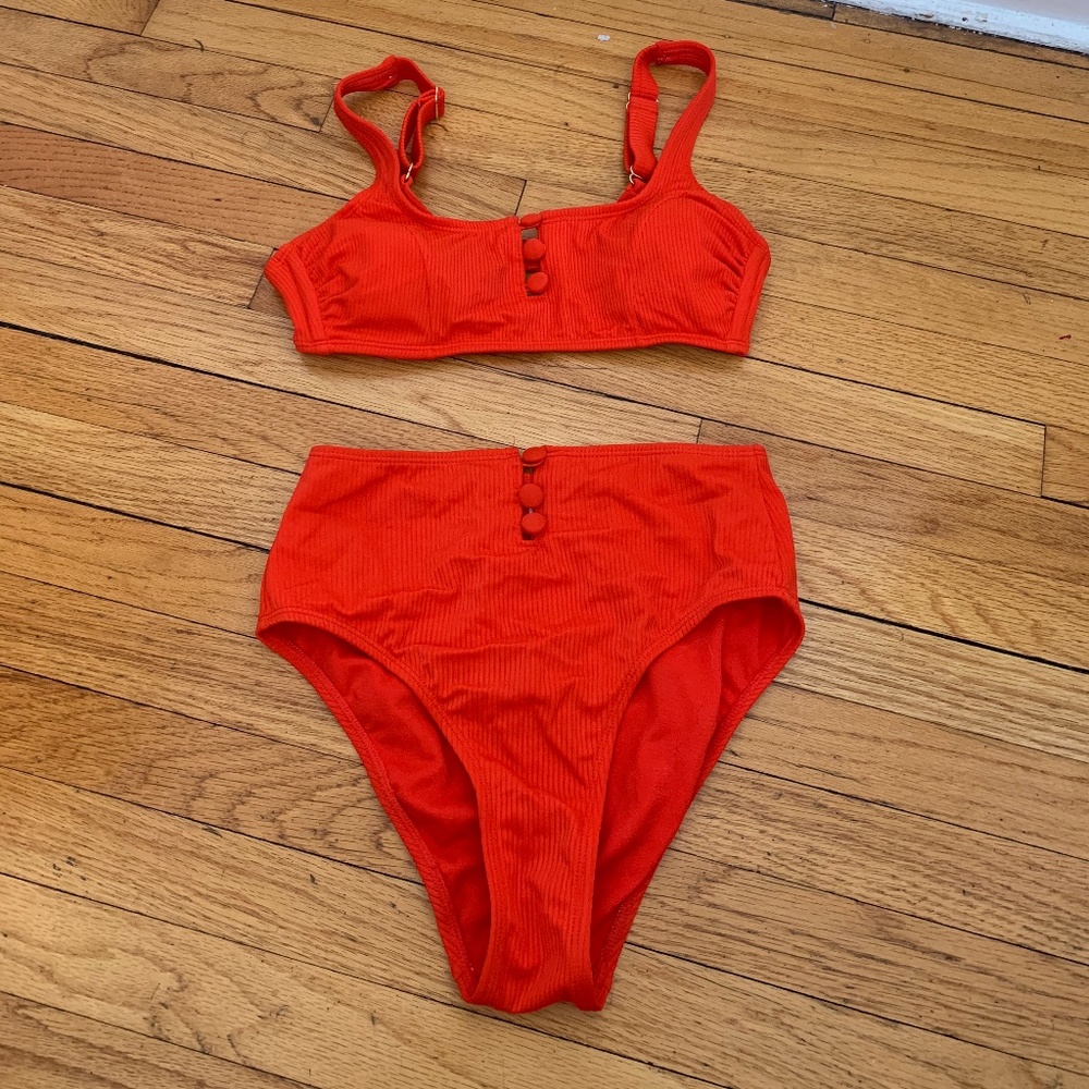 FIRE ENGINE RED SWIMSUIT
